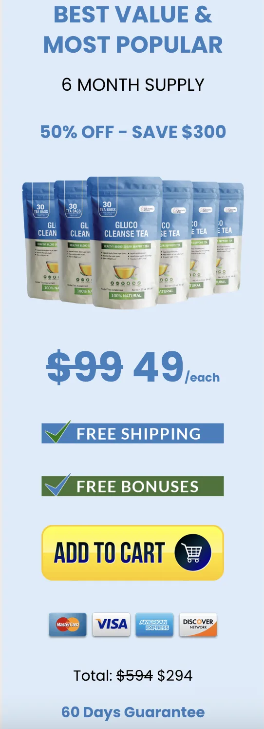  gluco cleanse tea-6-bottle
